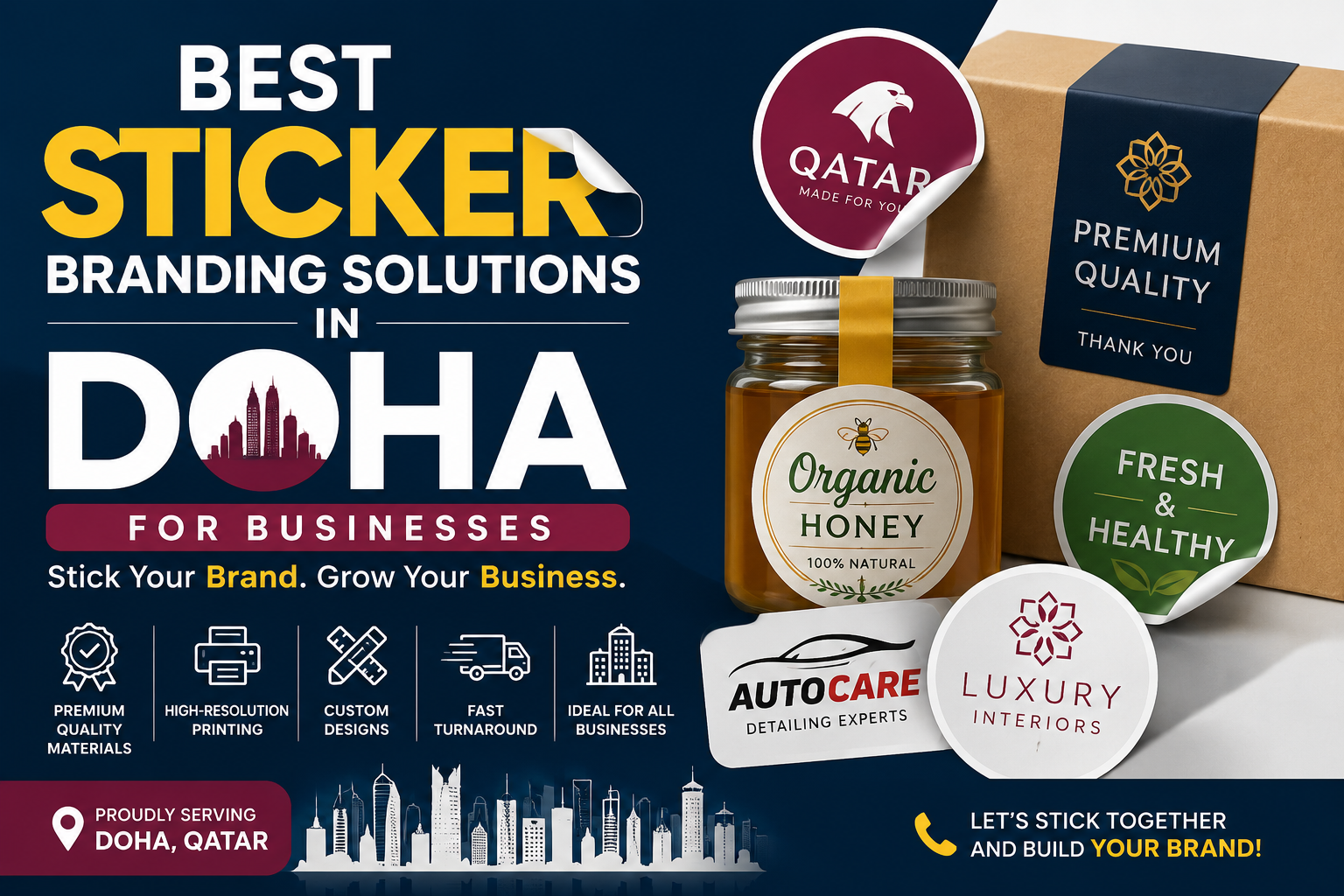 Best Sticker Branding Solutions in Doha for Offices, Hospitals, and Schools