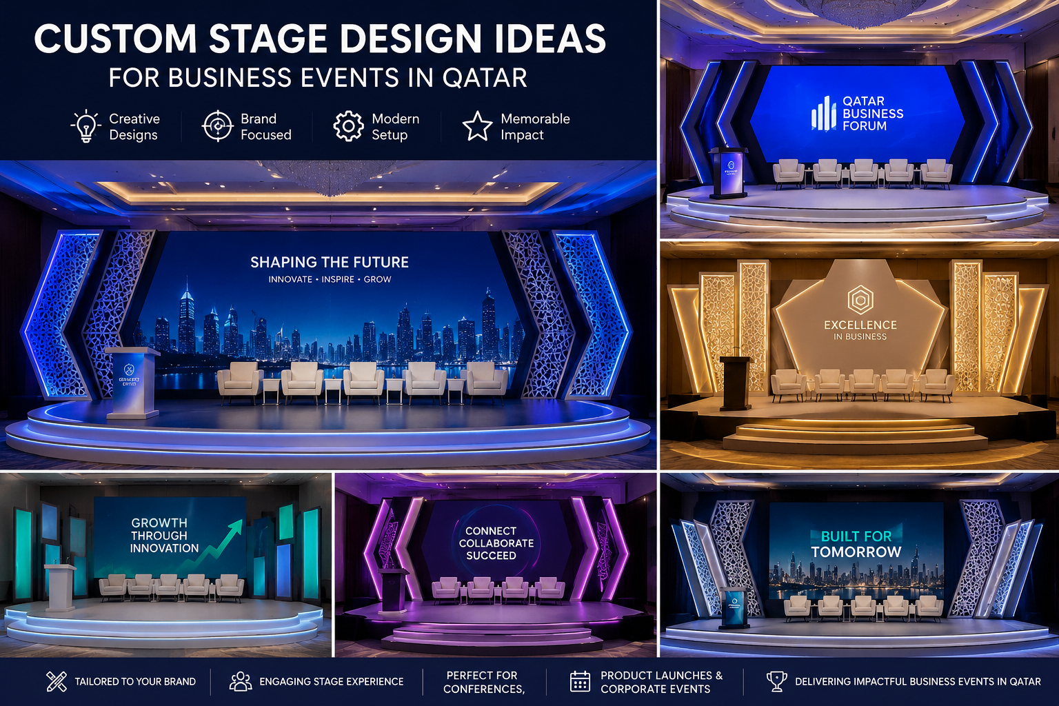 Custom Stage Design Ideas for Business Events in Qatar