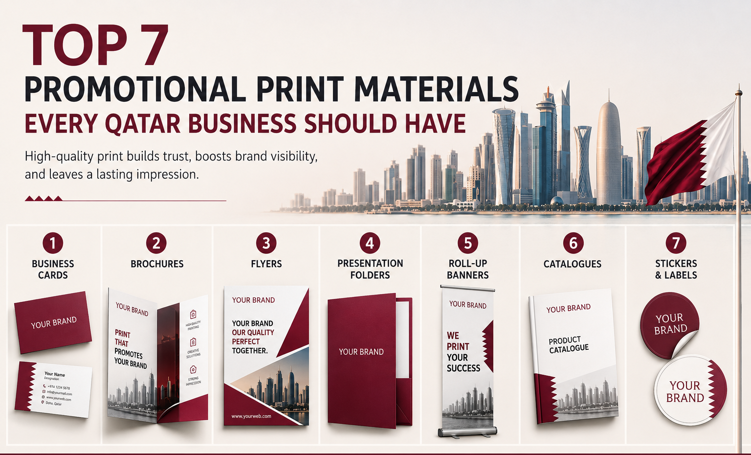Top 7 Promotional Print Materials Every Qatar Business Should Have