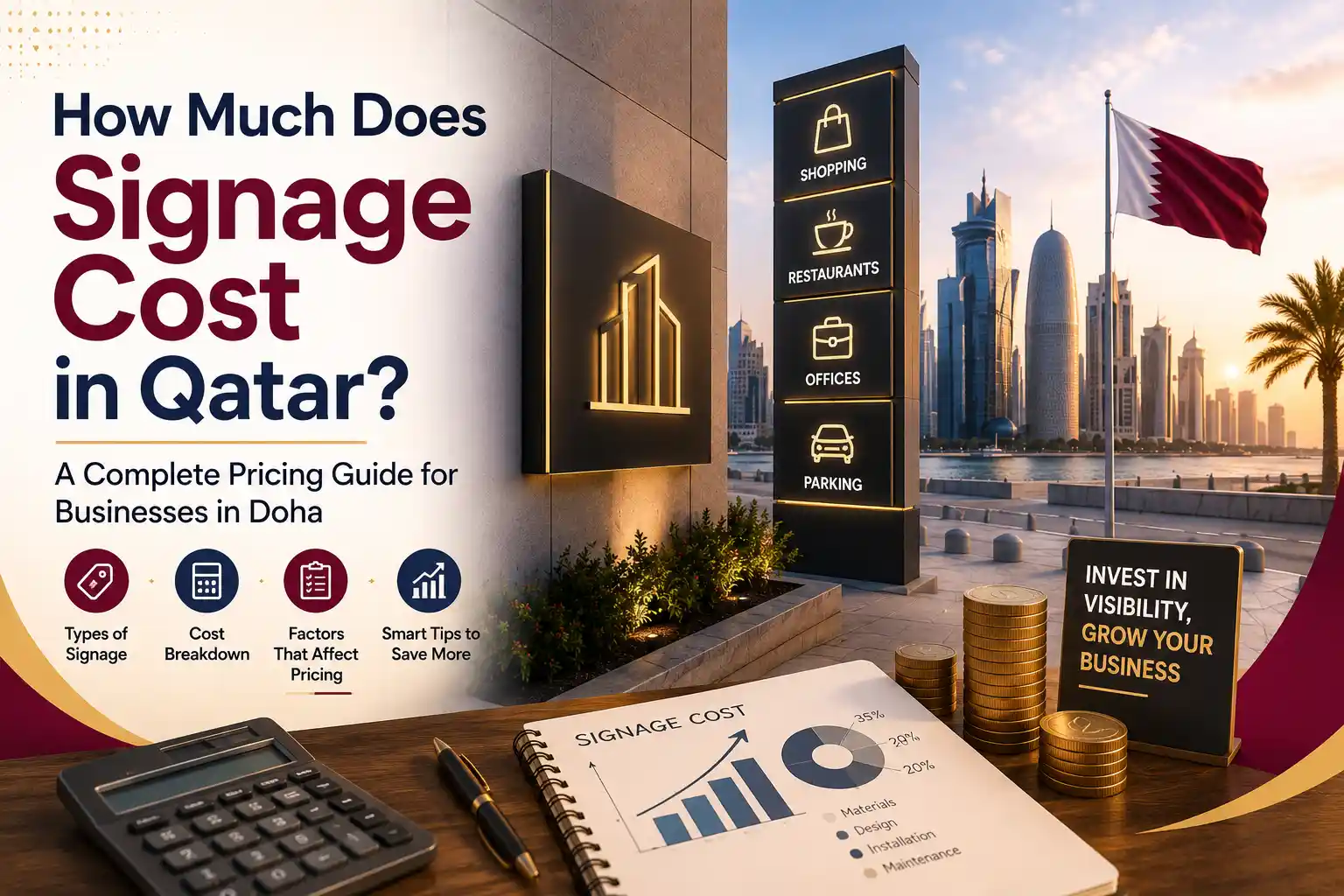 How Much Does Signage Cost in Qatar? A Complete Pricing Guide for Businesses in Doha