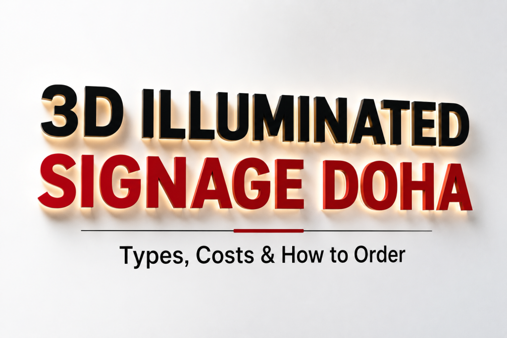 3D Illuminated Signage Doha: Types, Costs & How to Order