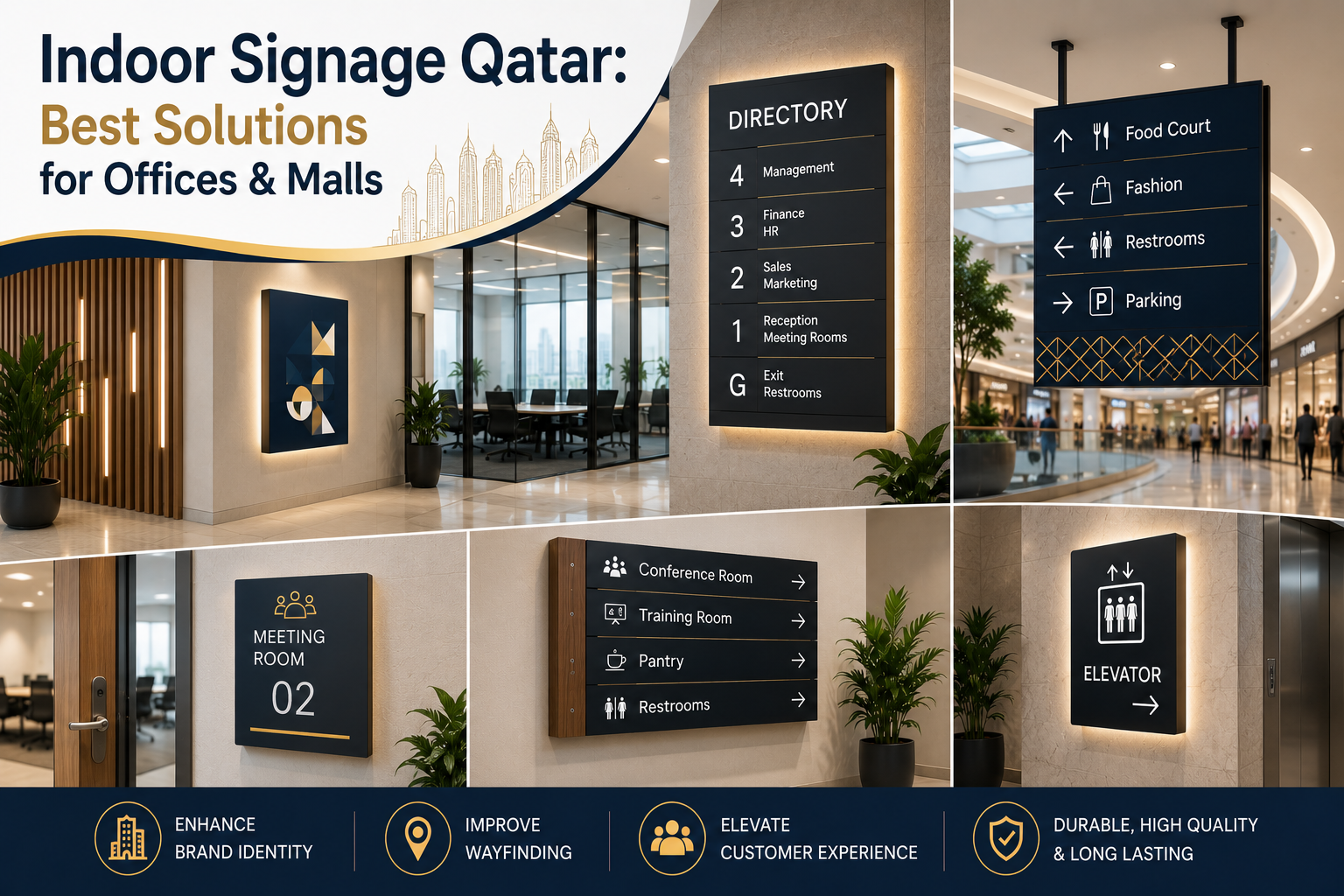 Indoor Signage Qatar: Best Solutions for Offices & Malls