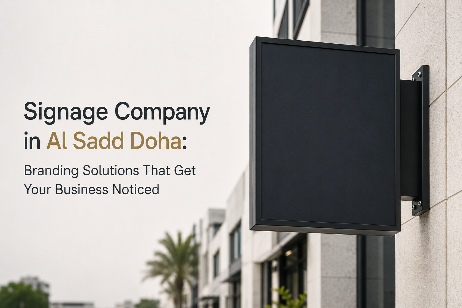 Signage Company in Al Sadd Doha: Branding Solutions That Get Your Business Noticed
