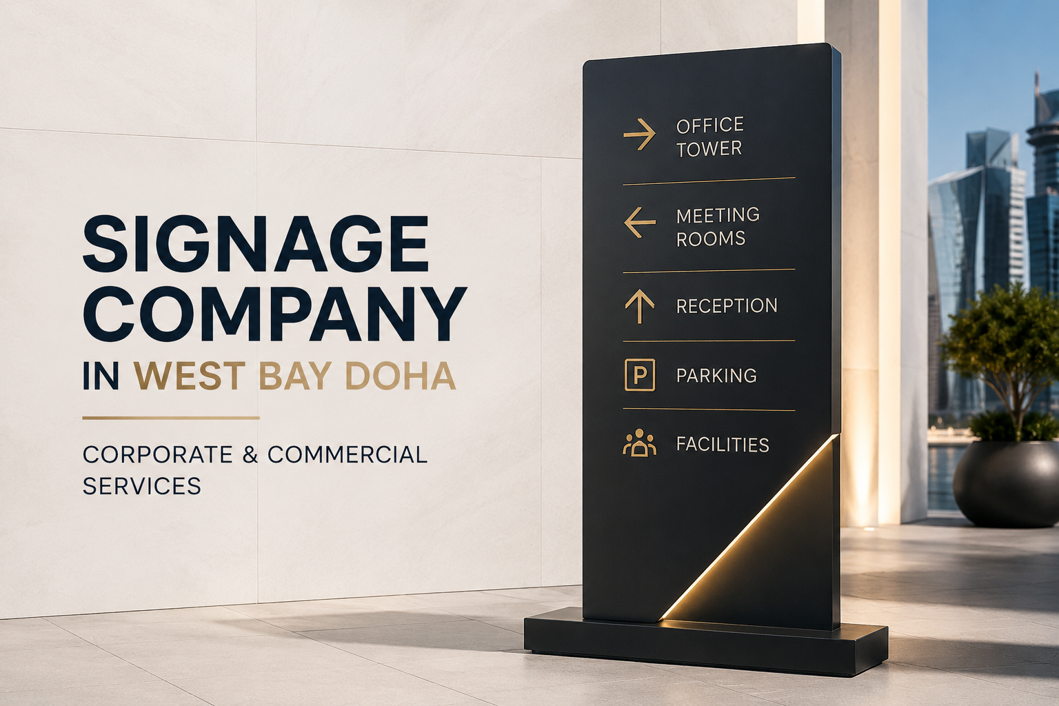 Signage Company in West Bay Doha: Corporate & Commercial Services