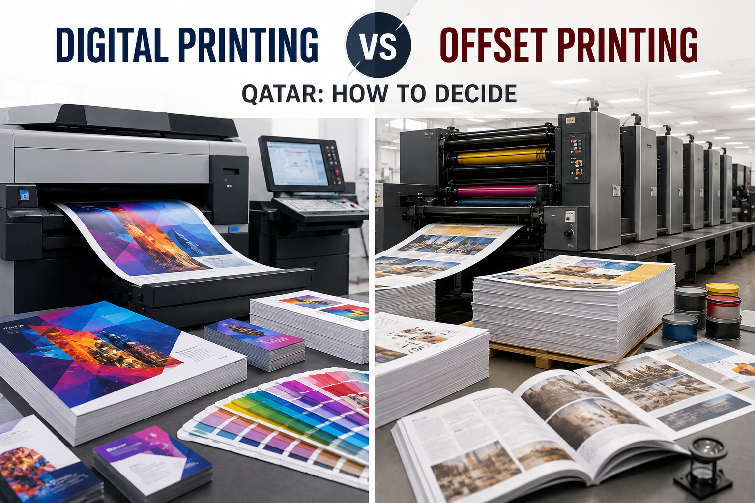 Digital Printing vs Offset Printing Qatar: How to Decide
