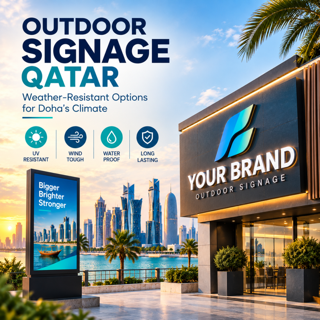Outdoor Signage Qatar: Weather-Resistant Options for Doha’s Climate