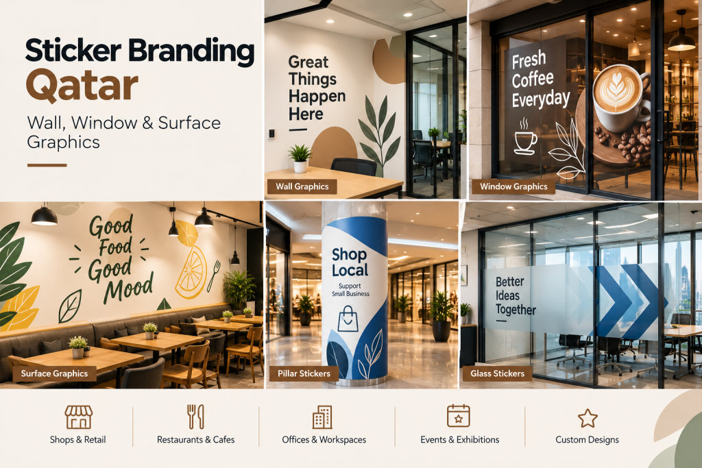 Sticker Branding Qatar: Wall, Window & Surface Graphics Guide