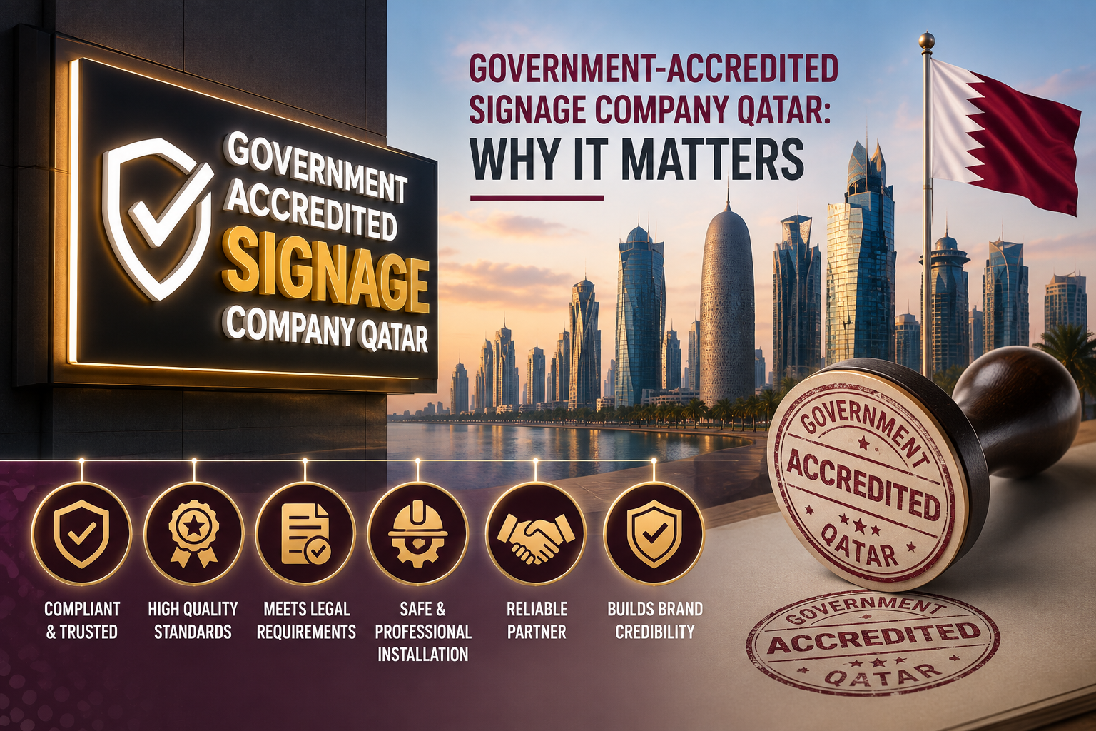 Government Accredited Signage Company Qatar: Why It Matters
