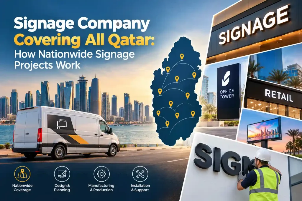 Signage Company Covering All Qatar: How Nationwide Signage Projects Work