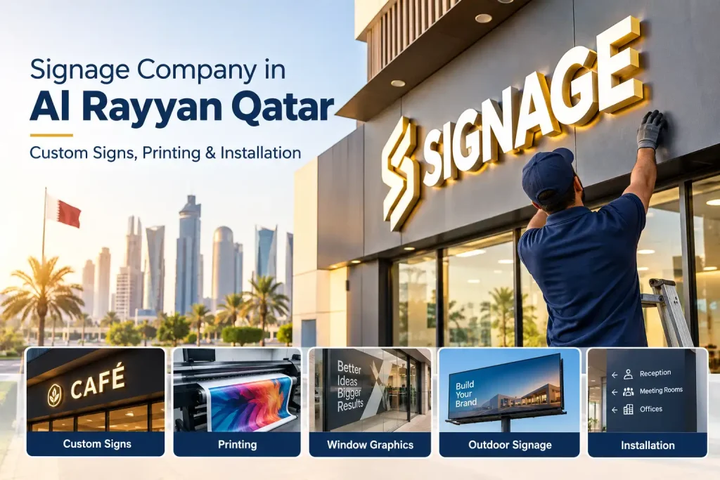 Signage Company in Al Rayyan Qatar: Custom Signs, Printing & Installation